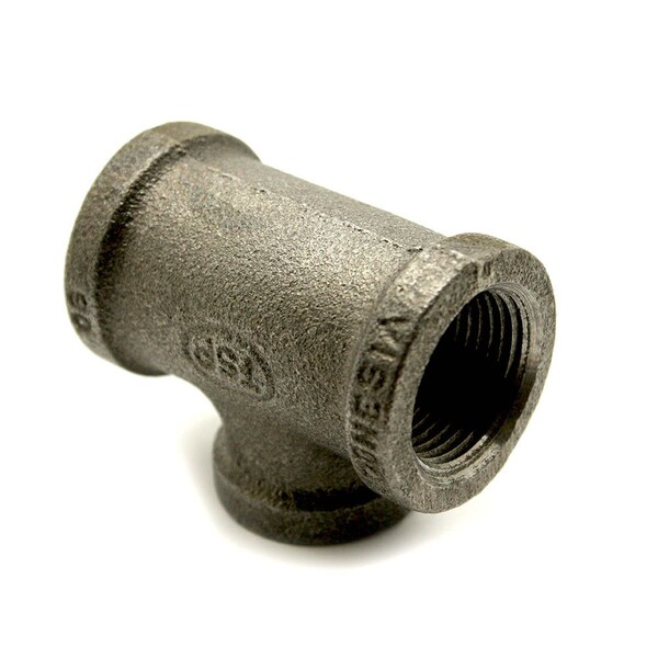 Thrifco Plumbing 3/4 Inch X 3/4 Inch X 1/2 Inch Black Steel Reducer Tee 8317073 - main